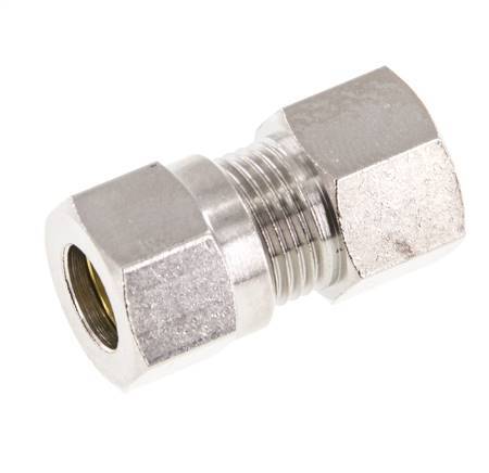 8LL & G1/8'' Nickel plated Brass Straight Cutting Fitting with Female Threads 100 bar ISO 8434-1 [2 Pieces]