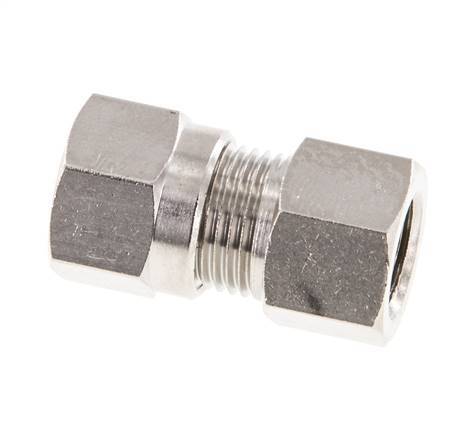 8LL & G1/8'' Nickel plated Brass Straight Cutting Fitting with Female Threads 100 bar ISO 8434-1 [2 Pieces]