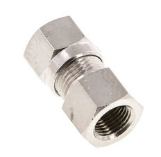 8LL & G1/8'' Nickel plated Brass Straight Cutting Fitting with Female Threads 100 bar ISO 8434-1 [2 Pieces]