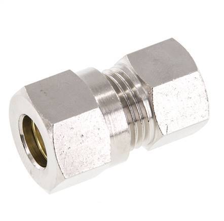 10L & G1/4'' Nickel plated Brass Straight Cutting Fitting with Female Threads 115 bar ISO 8434-1 [2 Pieces]