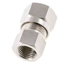 10L & G1/4'' Nickel plated Brass Straight Cutting Fitting with Female Threads 115 bar ISO 8434-1 [2 Pieces]