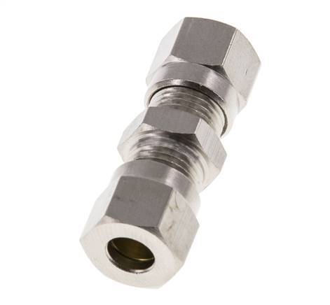 6LL Nickel plated Brass Straight Cutting Fitting 100 bar ISO 8434-1 [2 Pieces]