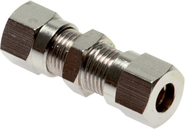 8LL Nickel plated Brass Straight Cutting Fitting 100 bar ISO 8434-1 [2 Pieces]