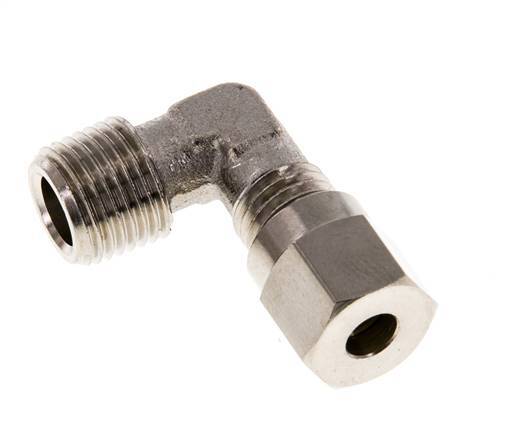 4LL & R1/8'' Nickel plated Brass Elbow Cutting Fitting with Male Threads 100 bar ISO 8434-1 [2 Pieces]