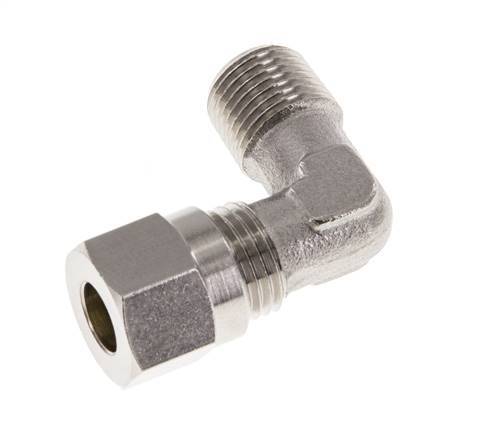 6LL & R1/8'' Nickel plated Brass Elbow Cutting Fitting with Male Threads 100 bar ISO 8434-1 [2 Pieces]