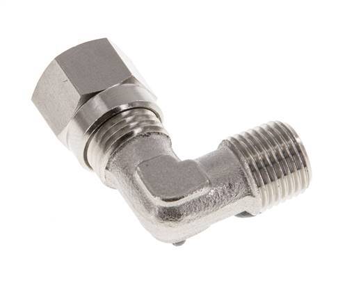 6LL & R1/8'' Nickel plated Brass Elbow Cutting Fitting with Male Threads 100 bar ISO 8434-1 [2 Pieces]
