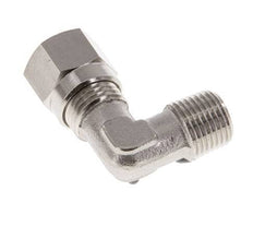 6LL & R1/8'' Nickel plated Brass Elbow Cutting Fitting with Male Threads 100 bar ISO 8434-1 [2 Pieces]