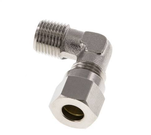 6LL & R1/8'' Nickel plated Brass Elbow Cutting Fitting with Male Threads 100 bar ISO 8434-1 [2 Pieces]