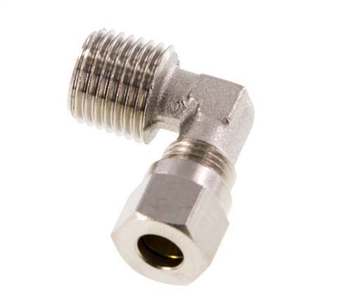 6LL & R1/4'' Nickel plated Brass Elbow Cutting Fitting with Male Threads 100 bar ISO 8434-1 [2 Pieces]
