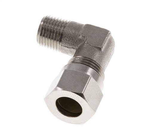 8LL & R1/8'' Nickel plated Brass Elbow Cutting Fitting with Male Threads 100 bar ISO 8434-1 [2 Pieces]