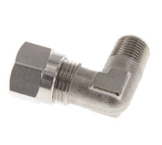 8LL & R1/8'' Nickel plated Brass Elbow Cutting Fitting with Male Threads 100 bar ISO 8434-1 [2 Pieces]