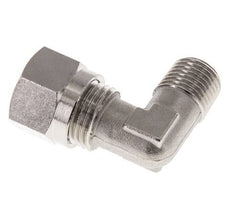 10L & R1/4'' Nickel plated Brass Elbow Cutting Fitting with Male Threads 115 bar ISO 8434-1 [2 Pieces]