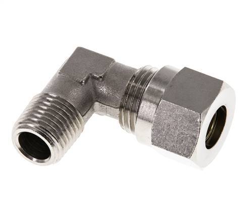 10L & R1/4'' Nickel plated Brass Elbow Cutting Fitting with Male Threads 115 bar ISO 8434-1 [2 Pieces]
