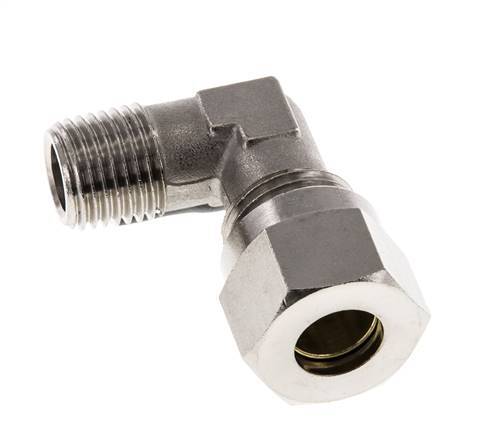 10L & R1/4'' Nickel plated Brass Elbow Cutting Fitting with Male Threads 115 bar ISO 8434-1 [2 Pieces]