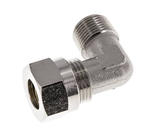 12L & R3/8'' Vernickeltes Messing Winkel-Schneidfitting mit Außengewinde 75 bar ISO 8434-1