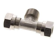 12L & R1/2'' Vernickeltes Messing T-Shape T-Stück mit Außengewinde 75 bar ISO 8434-1