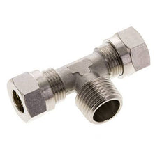 12L & R1/2'' Vernickeltes Messing T-Shape T-Stück mit Außengewinde 75 bar ISO 8434-1