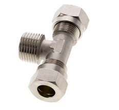 12L & R1/2'' Vernickeltes Messing T-Shape T-Stück mit Außengewinde 75 bar ISO 8434-1