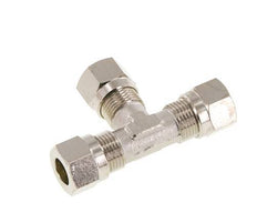 8LL Vernickeltes Messing T-Shape T-Schneidfitting 100 bar ISO 8434-1