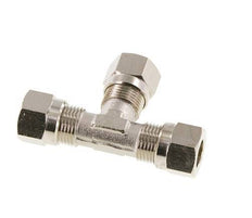 8LL Vernickeltes Messing T-Shape T-Schneidfitting 100 bar ISO 8434-1