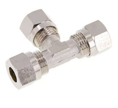 10L Nickel plated Brass T-Shape Tee Cutting Fitting 115 bar ISO 8434-1