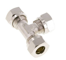 15L Vernickeltes Messing T-Shape T-Stück Schneidfitting 70 bar ISO 8434-1