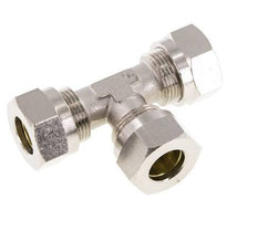 15L Vernickeltes Messing T-Shape T-Stück Schneidfitting 70 bar ISO 8434-1