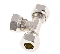 15L Vernickeltes Messing T-Shape T-Stück Schneidfitting 70 bar ISO 8434-1