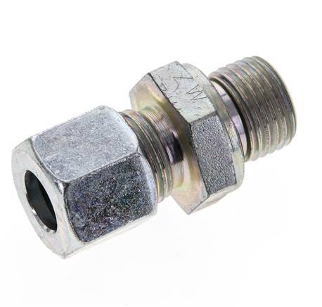 10L & M16x1.5 Zink plated Steel Straight Cutting Fitting with Male Threads 315 bar NBR ISO 8434-1 [2 Pieces]