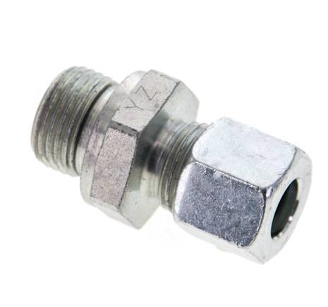 10L & M18x1.5 Zink plated Steel Straight Cutting Fitting with Male Threads 315 bar NBR ISO 8434-1