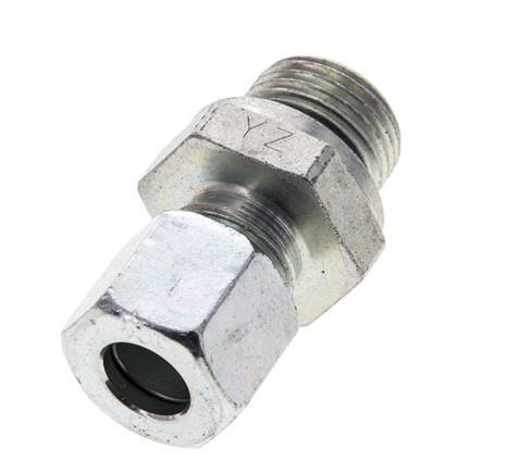 10L & M18x1.5 Zink plated Steel Straight Cutting Fitting with Male Threads 315 bar NBR ISO 8434-1