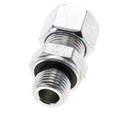 12L & M16x1.5 Zink plated Steel Straight Cutting Fitting with Male Threads 315 bar NBR ISO 8434-1 [2 Pieces]