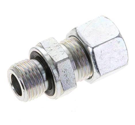 12L & M16x1.5 Zink plated Steel Straight Cutting Fitting with Male Threads 315 bar NBR ISO 8434-1 [2 Pieces]