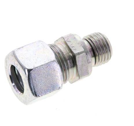 12L & M14x1.5 Zink plated Steel Straight Cutting Fitting with Male Threads 315 bar NBR ISO 8434-1