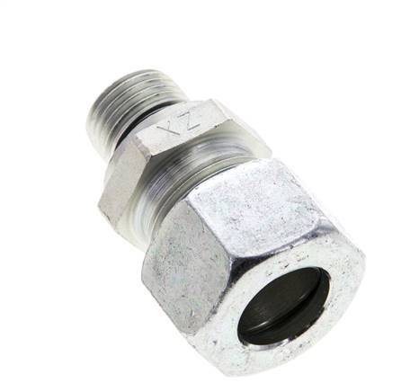 15L & M16x1.5 Zink plated Steel Straight Cutting Fitting with Male Threads 315 bar NBR ISO 8434-1