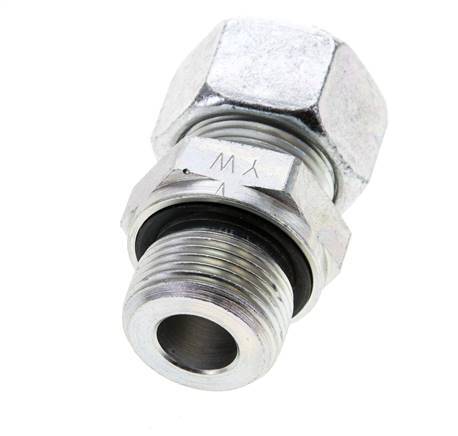 15L & M22x1.5 Zink plated Steel Straight Cutting Fitting with Male Threads 315 bar NBR ISO 8434-1