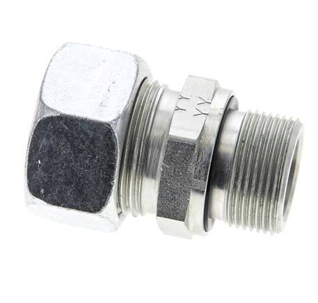 22L & M26x1.5 Zink plated Steel Straight Cutting Fitting with Male Threads 160 bar NBR ISO 8434-1