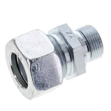 22L & M22x1.5 Zink plated Steel Straight Cutting Fitting with Male Threads 160 bar NBR ISO 8434-1