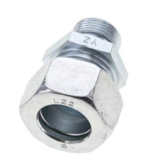 22L & M22x1.5 Zink plated Steel Straight Cutting Fitting with Male Threads 160 bar NBR ISO 8434-1