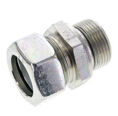 28L & M33x2 Zink plated Steel Straight Cutting Fitting with Male Threads 160 bar NBR ISO 8434-1