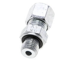 8S & M14x1.5 Zink plated Steel Straight Cutting Fitting with Male Threads 630 bar NBR ISO 8434-1 [2 Pieces]