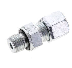 8S & M14x1.5 Zink plated Steel Straight Cutting Fitting with Male Threads 630 bar NBR ISO 8434-1 [2 Pieces]