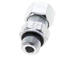 12S & M18x1.5 Zink plated Steel Straight Cutting Fitting with Male Threads 630 bar NBR ISO 8434-1 [2 Pieces]