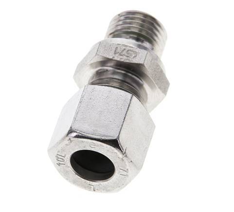 10L & M14x1.5 Stainless Steel Straight Cutting Fitting with Male Threads 315 bar FKM ISO 8434-1