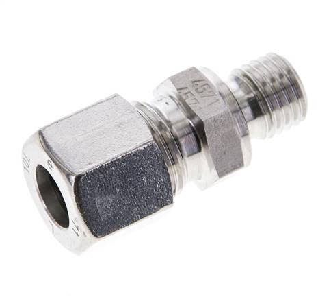 10L & M12x1.5 Stainless Steel Straight Cutting Fitting with Male Threads 315 bar FKM ISO 8434-1