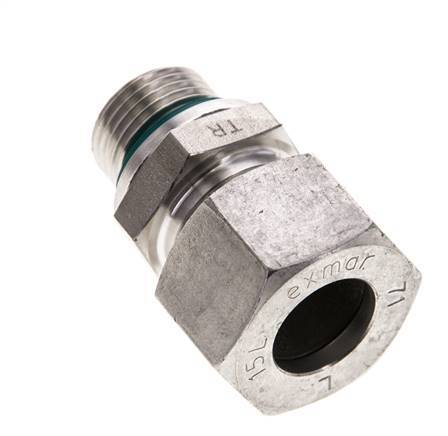 15L & M18x1.5 Stainless Steel Straight Cutting Fitting with Male Threads 315 bar FKM ISO 8434-1