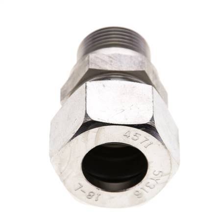 18L & M22x1.5 Stainless Steel Straight Cutting Fitting with Male Threads 315 bar FKM ISO 8434-1