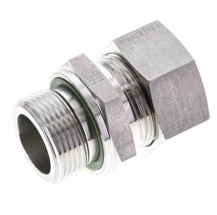 28L & M33x2 Stainless Steel Straight Cutting Fitting with Male Threads 160 bar FKM ISO 8434-1
