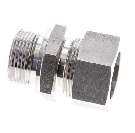 28L & M33x2 Stainless Steel Straight Cutting Fitting with Male Threads 160 bar FKM ISO 8434-1