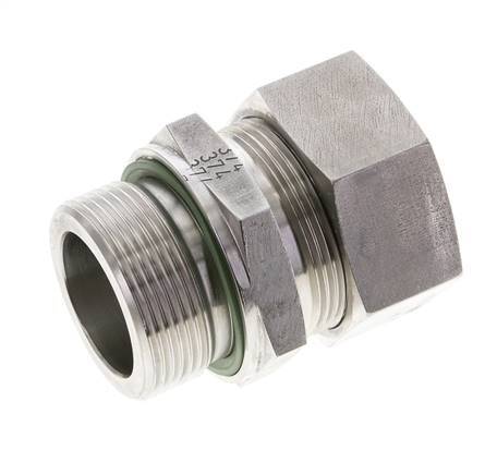 35L & M42x2 Stainless Steel Straight Cutting Fitting with Male Threads 160 bar FKM ISO 8434-1